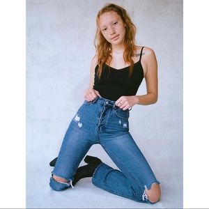 Pacsun Dark Blue High Waisted Bootcut Jeans